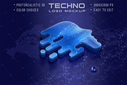 Techno Logo Mockup, a Product Mockup by g design (Thumbnail 1 of 4)