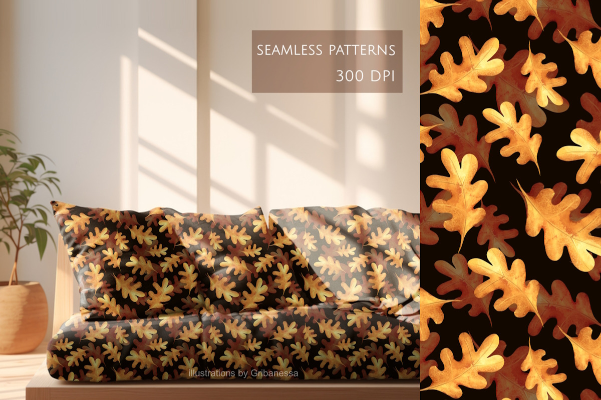 Cozy Autumn Fox & Oak Leaf, an Animal Illustration by Gribanessa (Photo 5 of 11)
