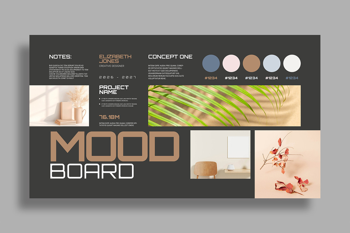 Easy Moodboard With Dark & Light, a Brochure Template by MightyDesign (Photo 3 of 6)