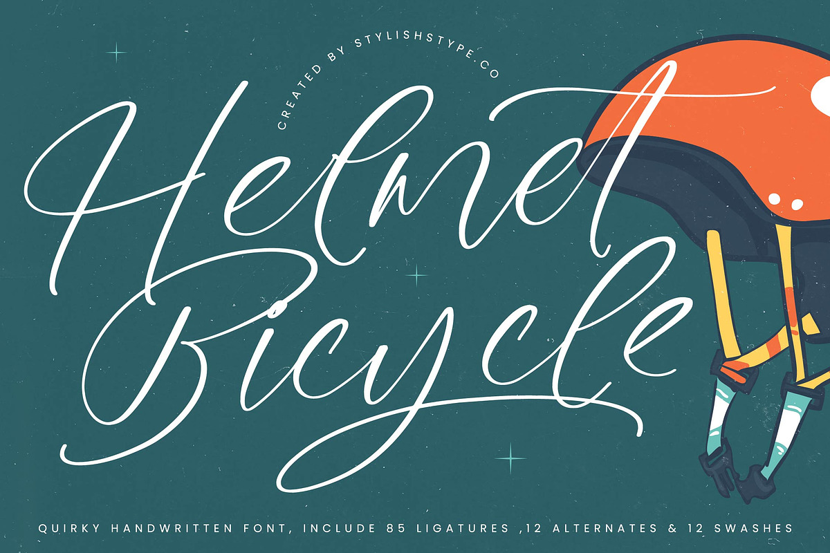 Helmet Bicycle Quirky Handwritten, a Script Font by stylishtype.co (Photo 1 of 20)