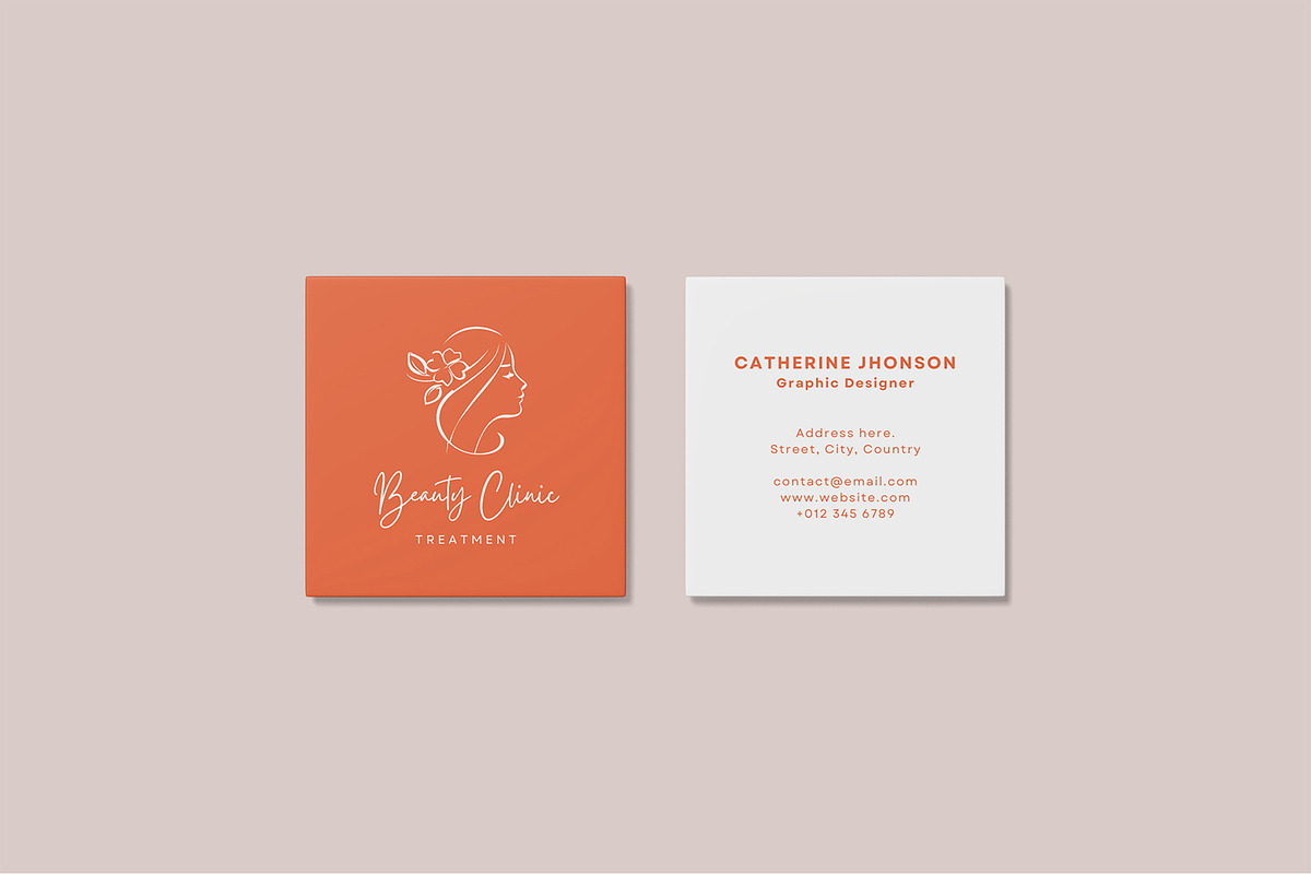 Square Business Card Mockup Bundles, a Business Card Template by Graphic Aesthetic (Photo 6 of 22)