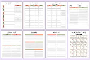 2025 Meal Planner For Canva KDP