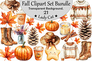 Fall Clipart Set, an Illustration by CitraGraphics (Thumbnail 1 of 5)