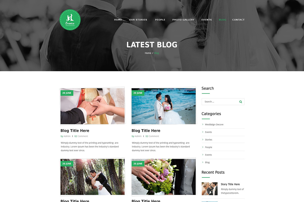 Evanica - Photoshop Template, a Websites & App Template by DigitalCenturySF (Photo 9 of 10)