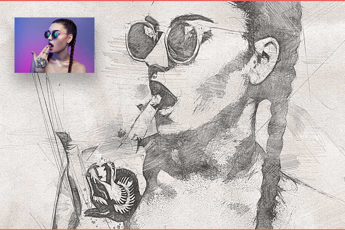 Realistic Pencil Sketch CS3+, an Action Add-On by Amorjesu.com (Photo 15 of 16)
