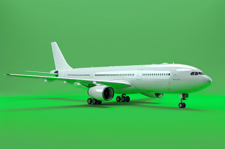 Realistic airplane is flying vector, a Background Photo by Pixeness