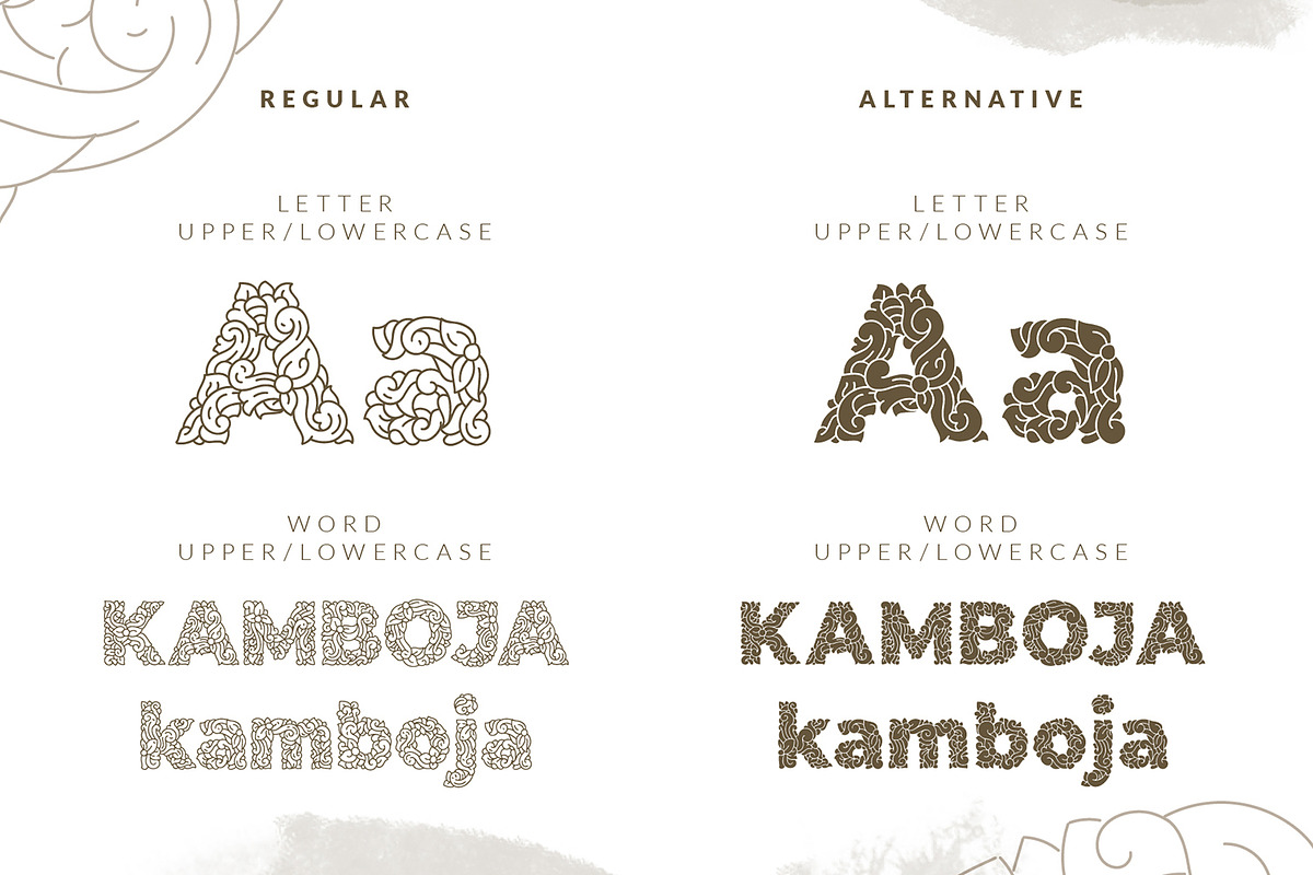 Batik Jawa Modern Decorative Font, a Font by Dicubit (Photo 9 of 12)