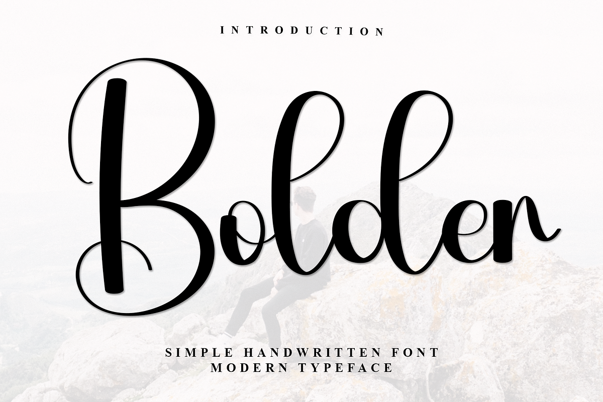 Bolder, a Handwritten Font by FreshTypeINK (Photo 1 of 7)