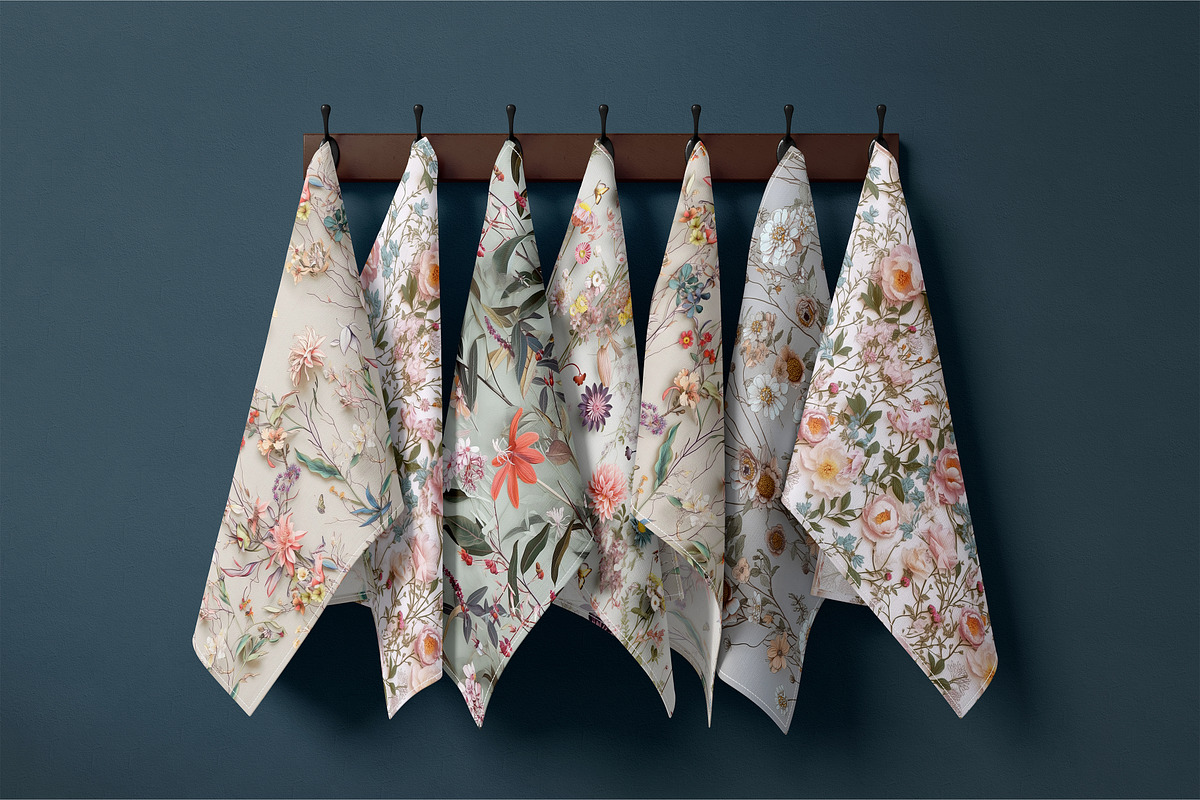Paper Cut Floral Pattern Set, a Pattern Graphic by Ninterints (Photo 10 of 14)