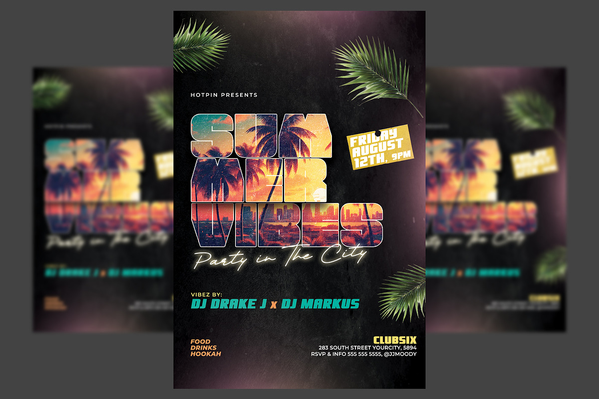 Summer Party Flyer Template, a Flyer Template by Hotpin (Photo 1 of 2)