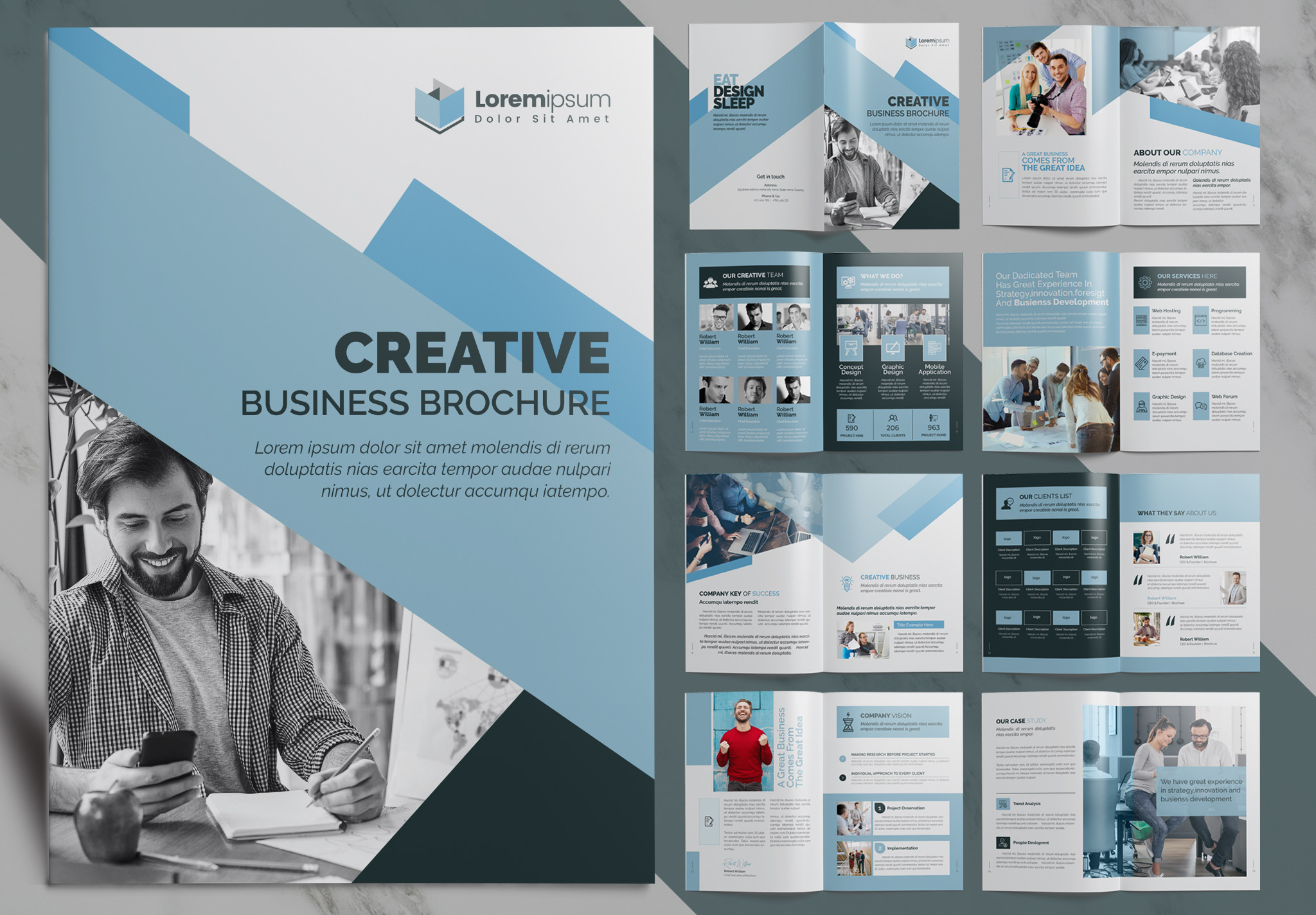 Creative Brochure- InDesign Template, a Brochure Template by Cristal ...