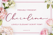 Cherolina-Lovely Elegant Script, a Script Font by Almarkhatype (Thumbnail 1 of 13)