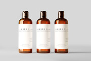 Amber Glass Bottle Mockups, a Cups & Container Mockup by pmvch (Thumbnail 3 of 10)