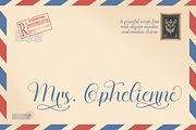 Mrs. Ophelienne, a Script Font by BearyType Studio (Thumbnail 1 of 6)
