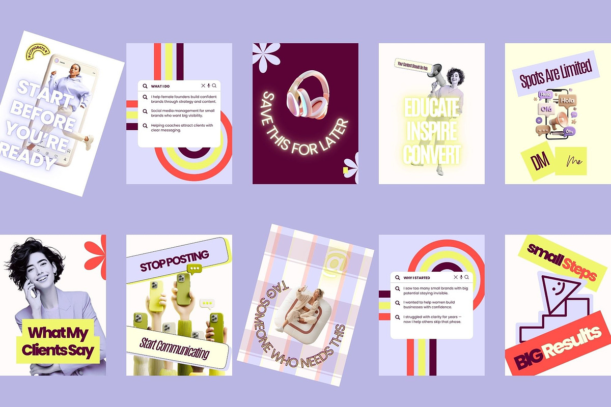 Coach Instagram Canva Templates, a Social Media Template by MOAROShop (Photo 6 of 10)