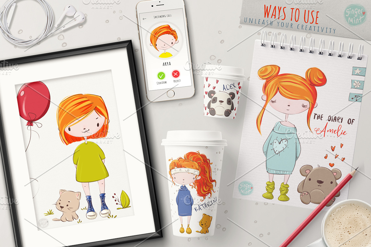 Cute Girls Character Creator, a Person Illustration by Kitiri Space (Photo 5 of 5)