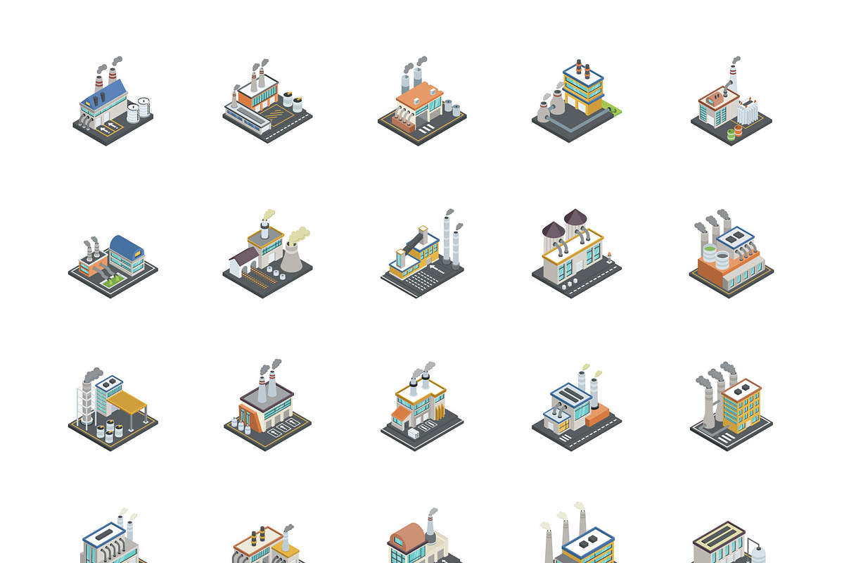 Isometric Industrial Illustrations, a Duotone Icon by Brickclay (Photo 8 of 8)