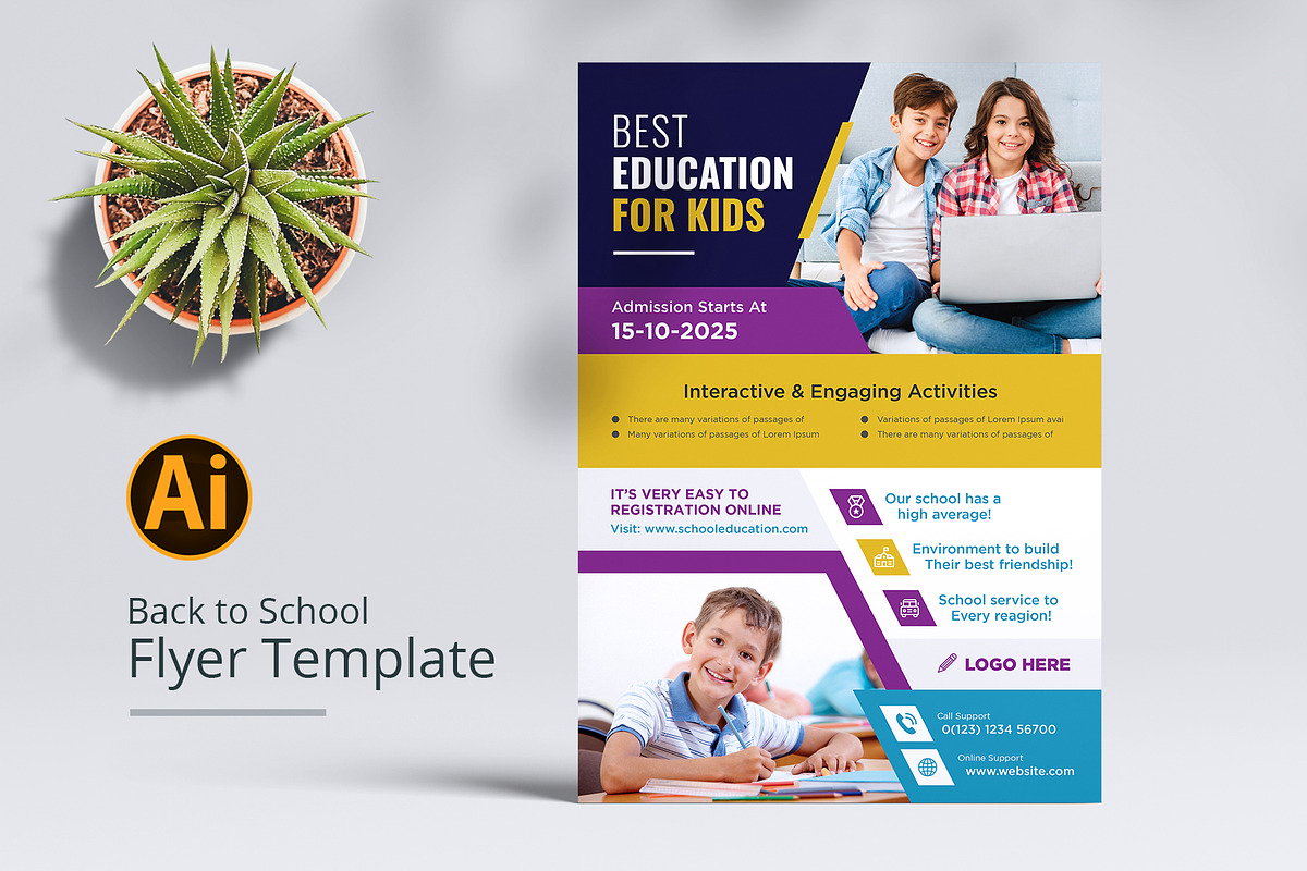 School Flyers Templates, a Flyer Template by Pixelpick (Photo 4 of 11)