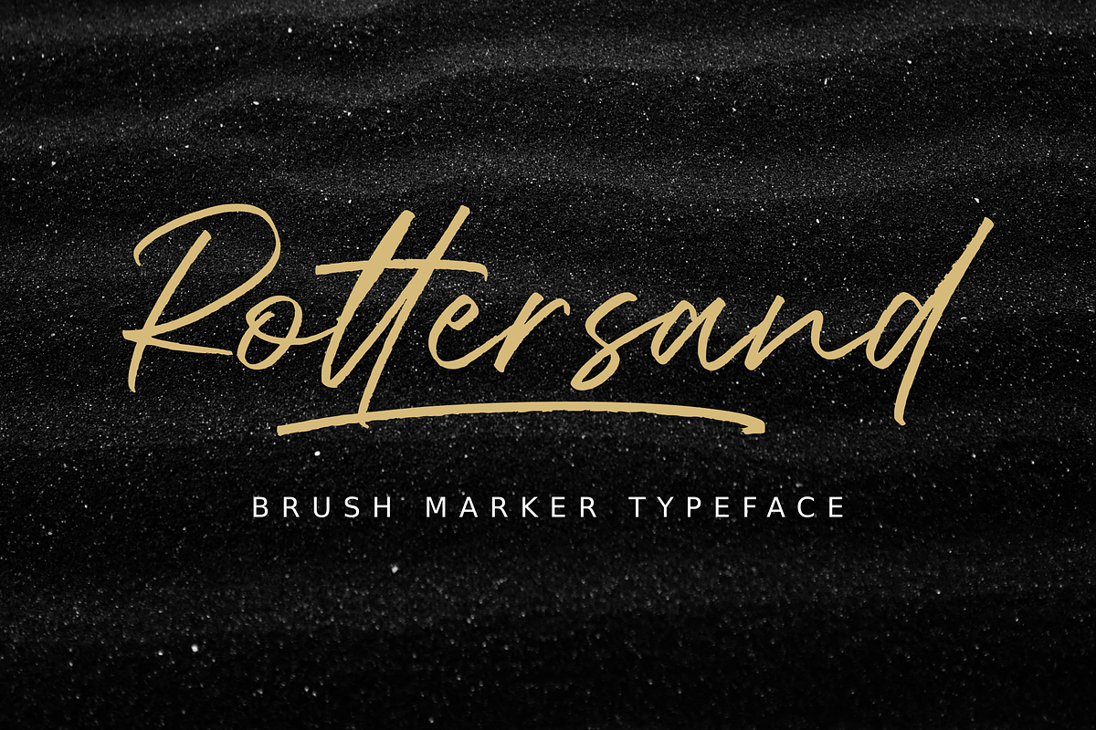 Rottersand - Brush Font, a Script Font by Hendra Pratama (Photo 1 of 7)