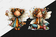 Whimsical Christmas Fairy Clipart, an Illustration by Creative Art (Thumbnail 9 of 10)