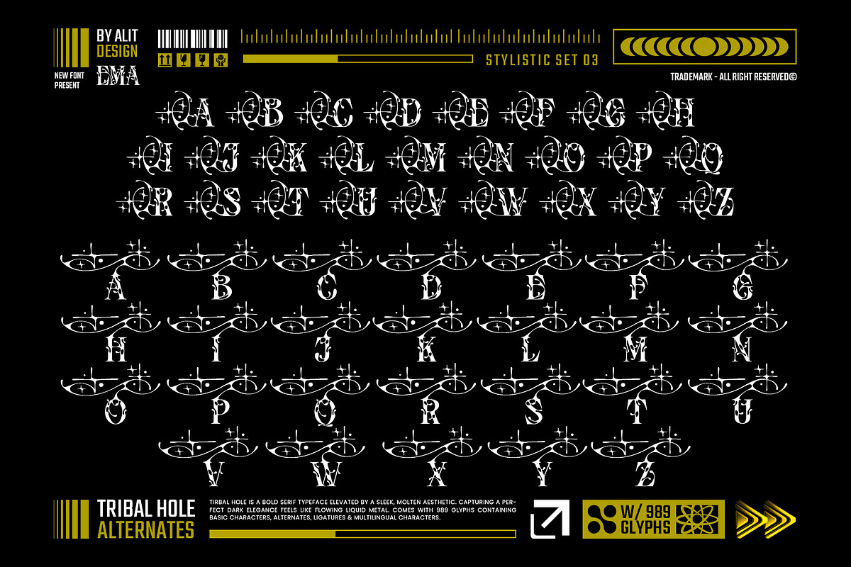 Tribal Hole Typeface, a Serif Font by alit design (Photo 9 of 20)