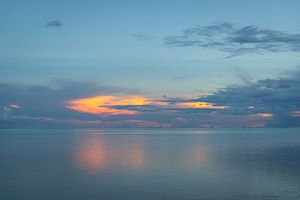 Sunrise over the beautiful lagoon of Maupiti, French Polynesia, a Nature Photo by GoodGoods