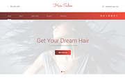 Hair Salon Responsive One Page Theme, a HTML Template by IceTemplates (Thumbnail 1 of 3)