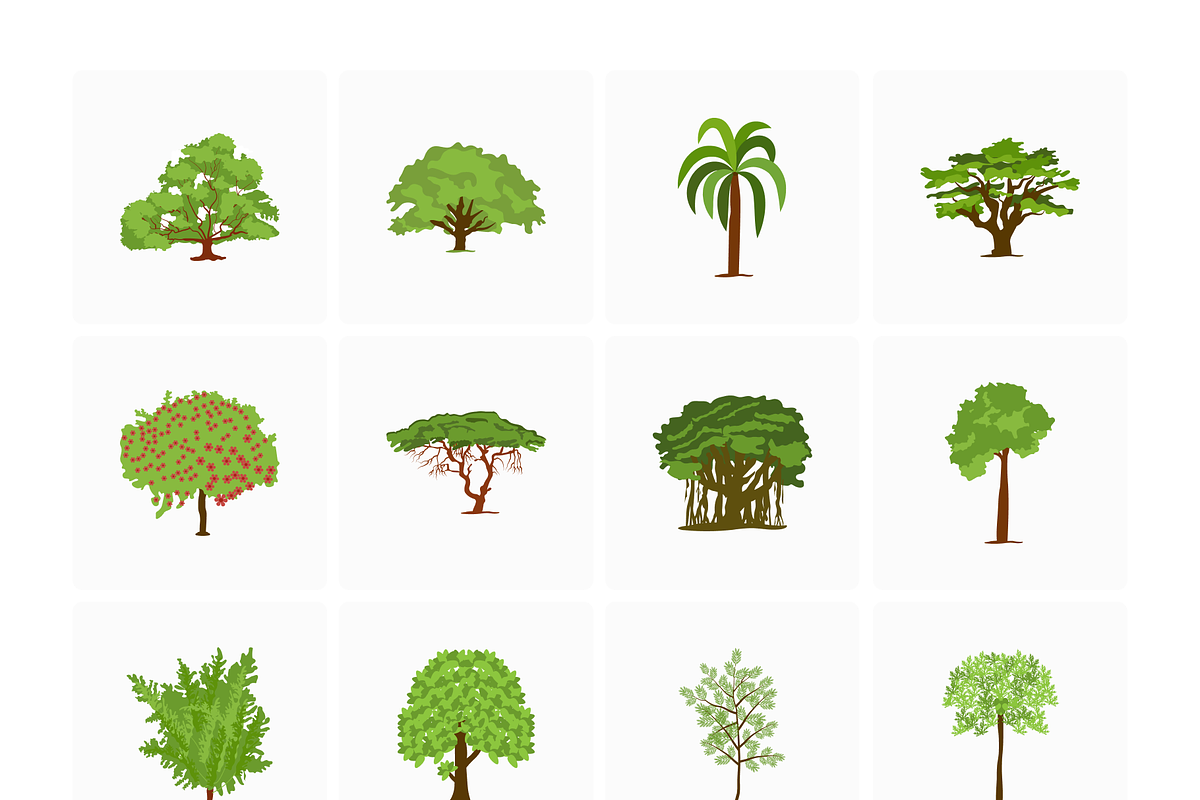 Tree Vector Set, a Duotone Icon by Brickclay (Photo 6 of 7)