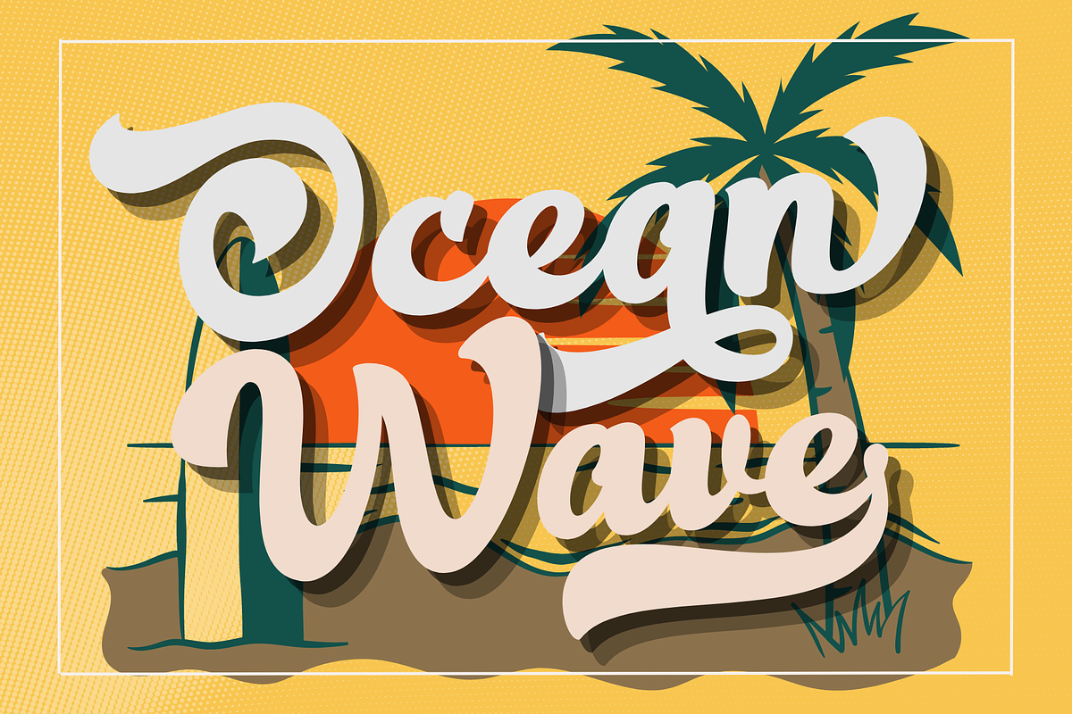 Nahista - Retro Font, a Script Font by Sronstudio (Photo 5 of 13)