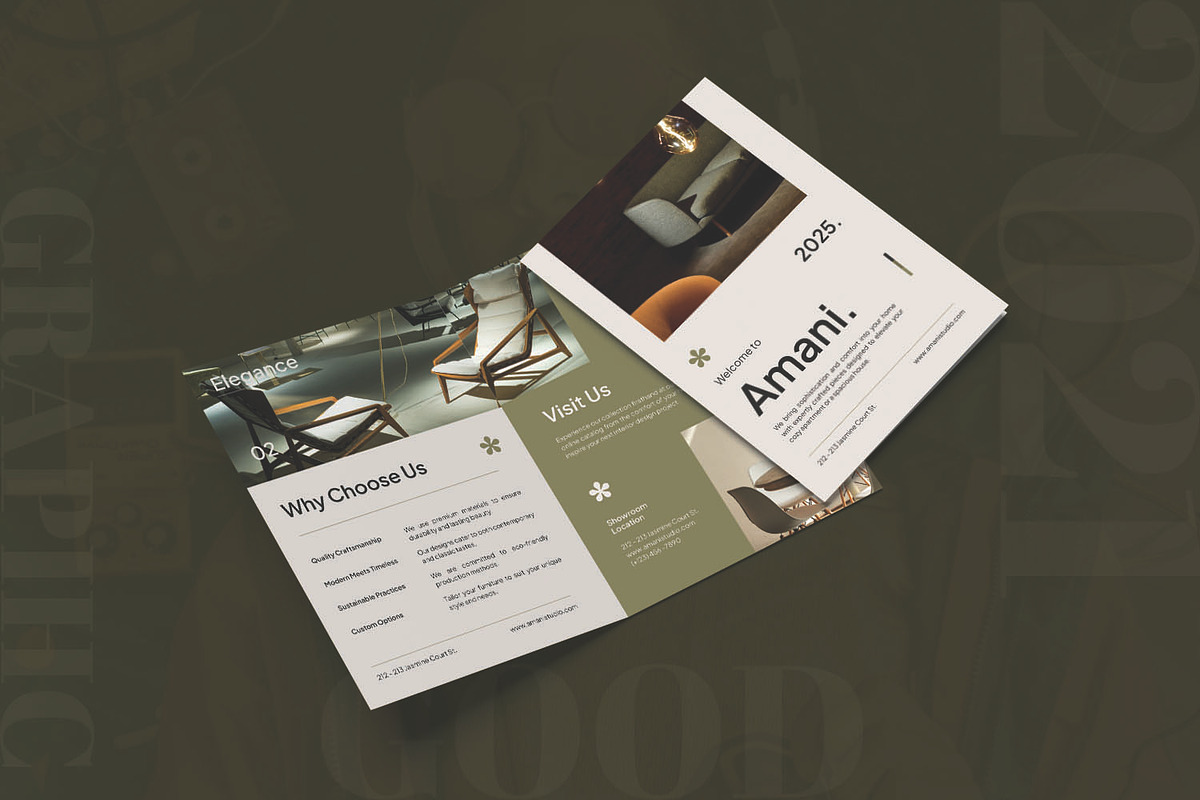 Greeny Furniture - Bifold Brochure, a Brochure Template by AQR Studio (Photo 2 of 2)