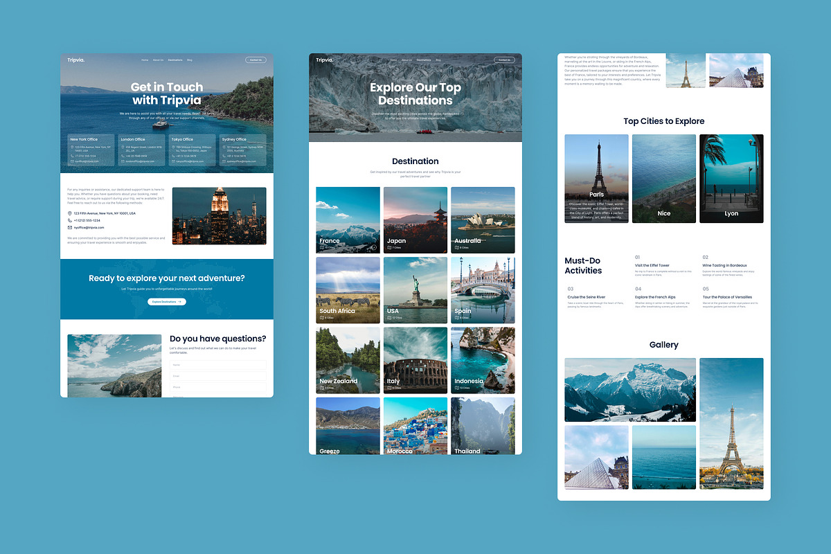 Tripvia - Travel Agency Website, an UI Kit Template by peterdraw (Photo 4 of 7)