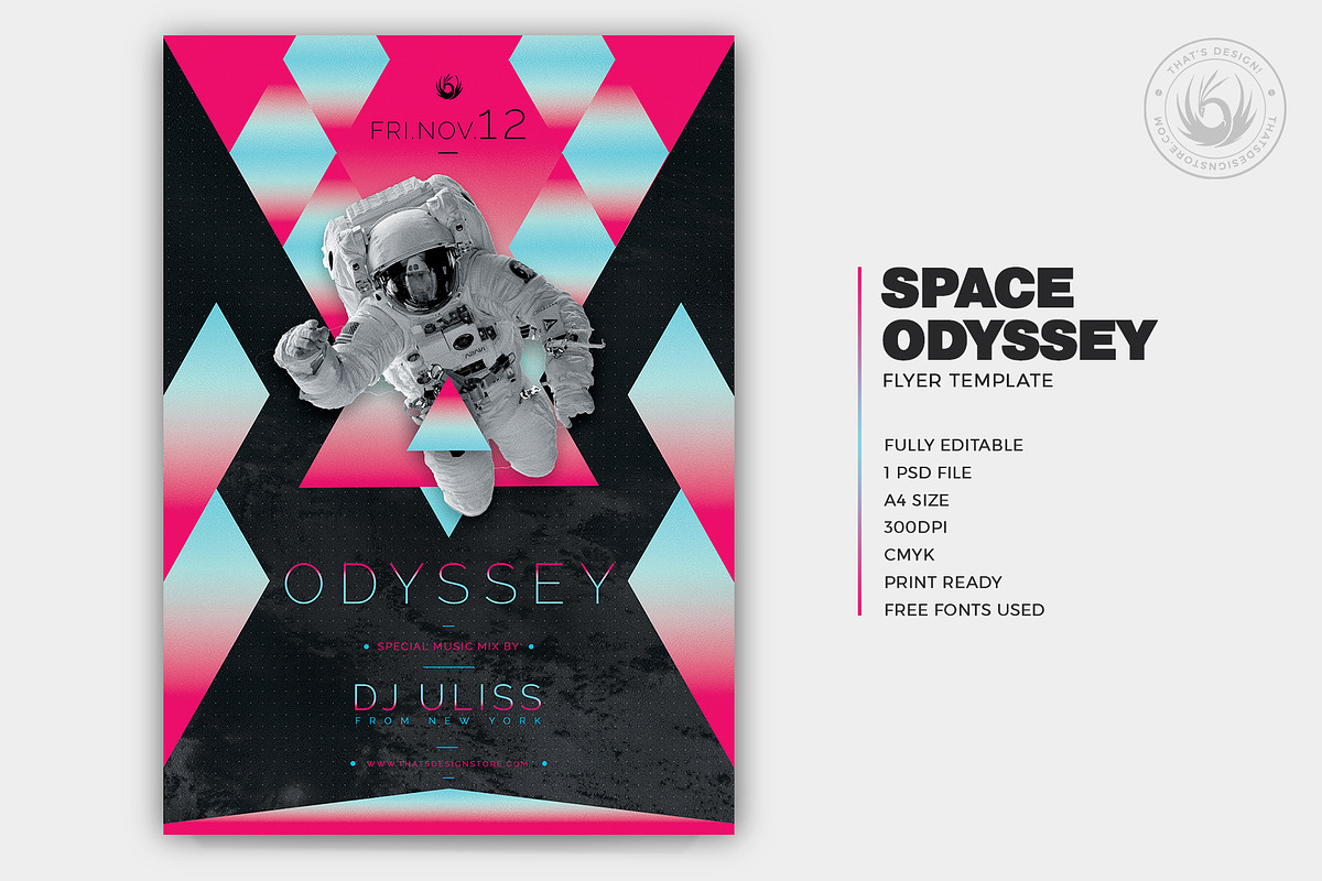Space Electro Flyer Template Design