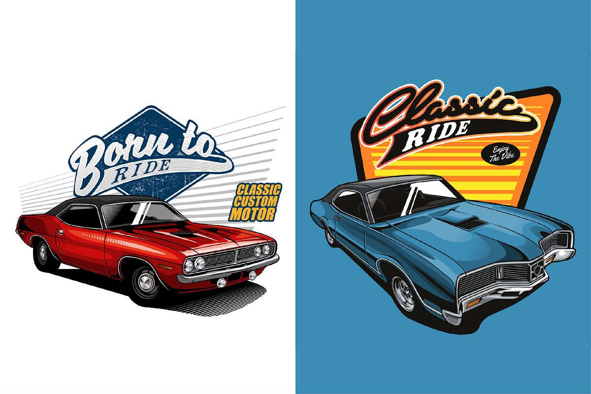 Classic Car Collection vol 5, a Transportation Illustration by The BolzStudio (Photo 6 of 11)