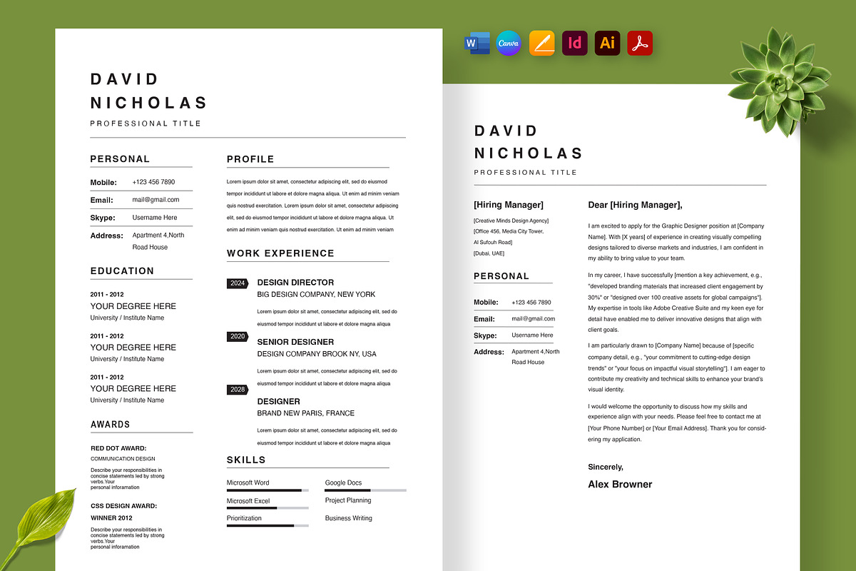 Executive Career Resume, a Resume Template by Nur Designer (Photo 1 of 4)