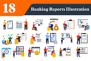 Banking Reports Illustrations Bundle, a Work Illustration by EllaMaiyaali (Thumbnail 1 of 3)