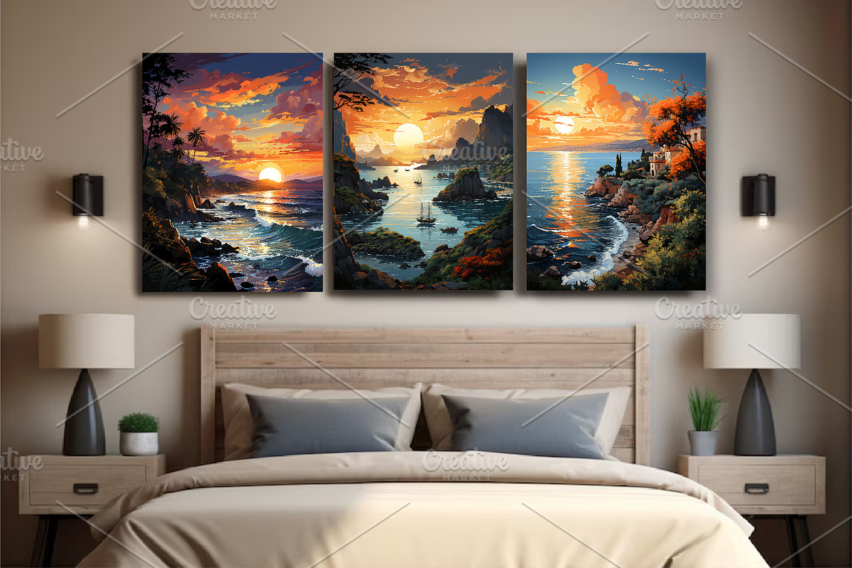 Landscape Painting Art 03. Wall Art., a Decorative Illustration by KENO Mascots (Photo 5 of 7)