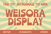 Weisora - Retro Display Font, a Sans Serif Font by MaikoHatta (Thumbnail 1 of 7)