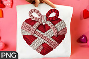Faux Yarn Valentine Bow Heart Clipar, an Illustration by RobertsArt (Thumbnail 4 of 4)
