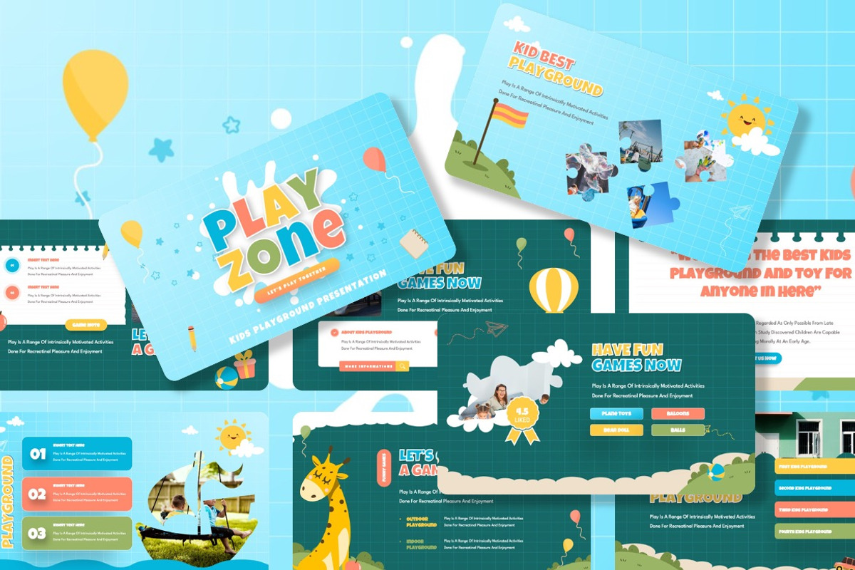 Playzone- KidsPlayground Powerpoint, a Presentation Template by Dhabee (Photo 3 of 8)