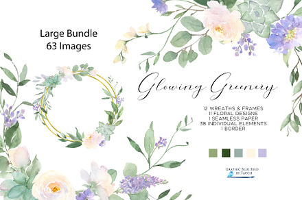 Greenery Bundle with White Flowers