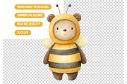 Garden Honey Bee Illustrations, an Illustration by TatiMockup (Thumbnail 4 of 4)