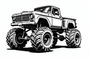 Monster Truck Line Art Bundle, an Illustration by Designs_River (Thumbnail 8 of 9)