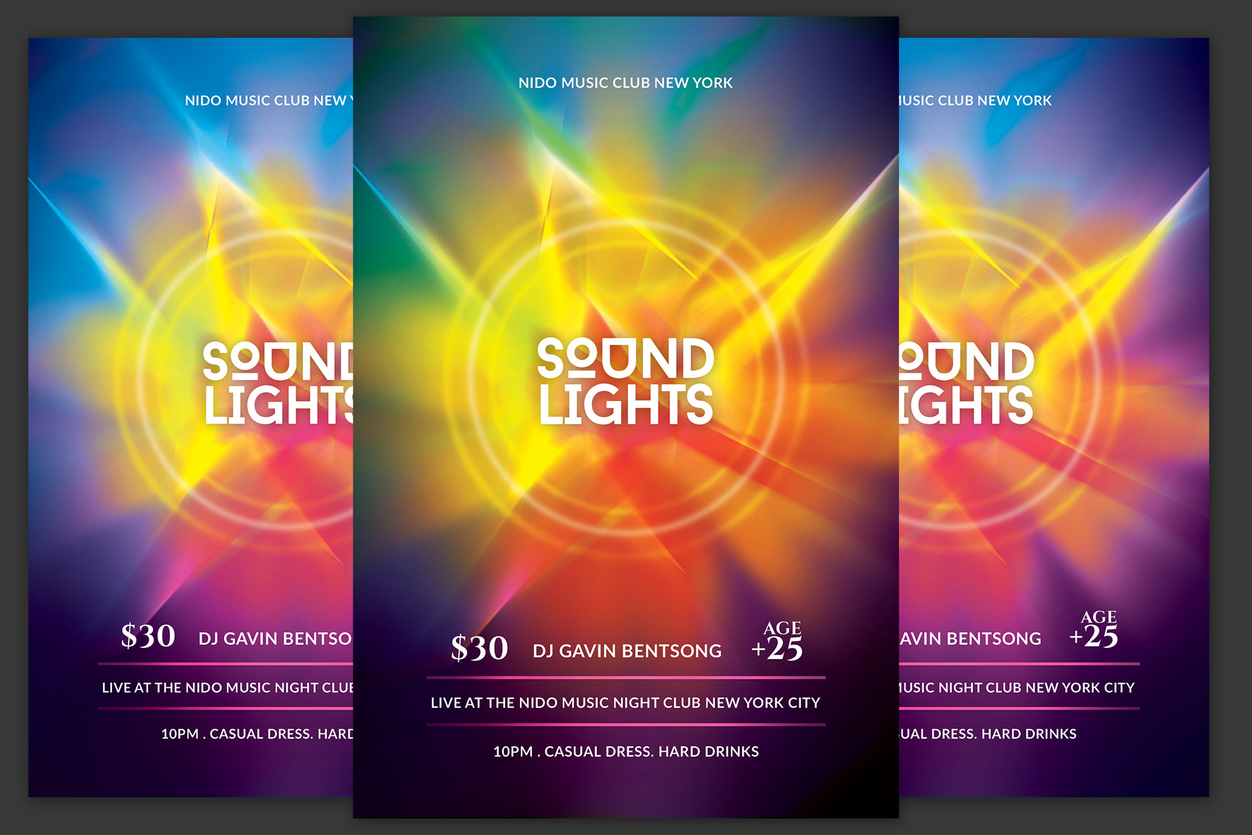 Sound Lights Flyer, a Flyer Template by KiraYamato Design Studio