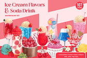 Ice cream Flavors & Soda Drink, a Food Illustration by CreativeValuation (Thumbnail 1 of 13)