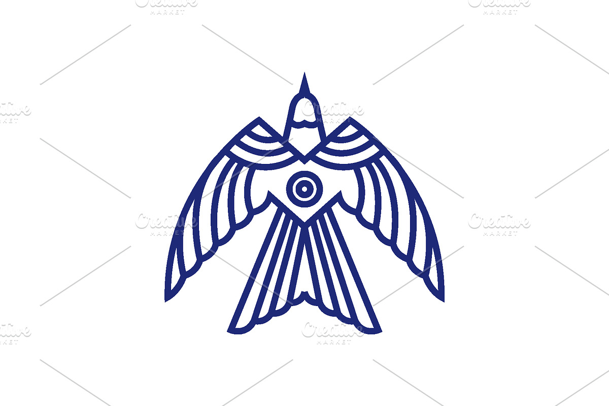 bird freedom falcon technology logo, a Branding & Logo Template by devastd