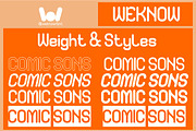 Comic Sons font, a Sans Serif Font by weknow (Thumbnail 7 of 8)