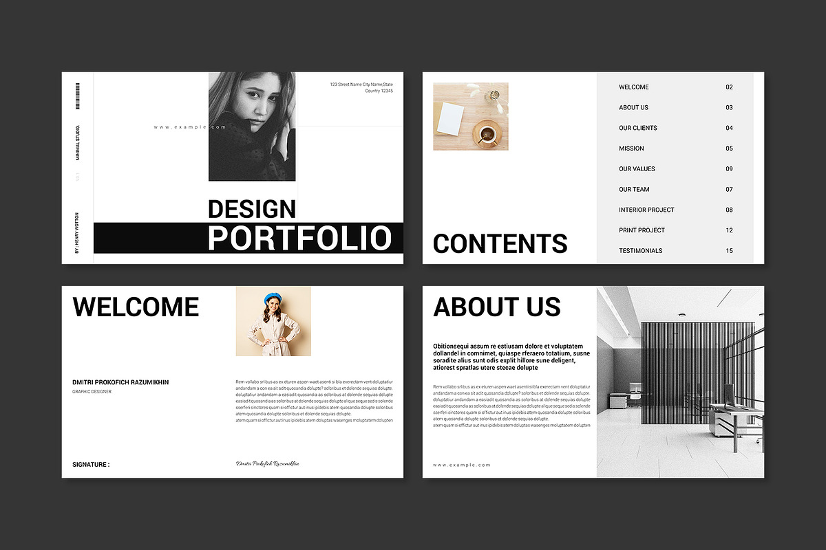 Design Portfolio Presentation, a Presentation Template by E-Type (Photo 2 of 5)