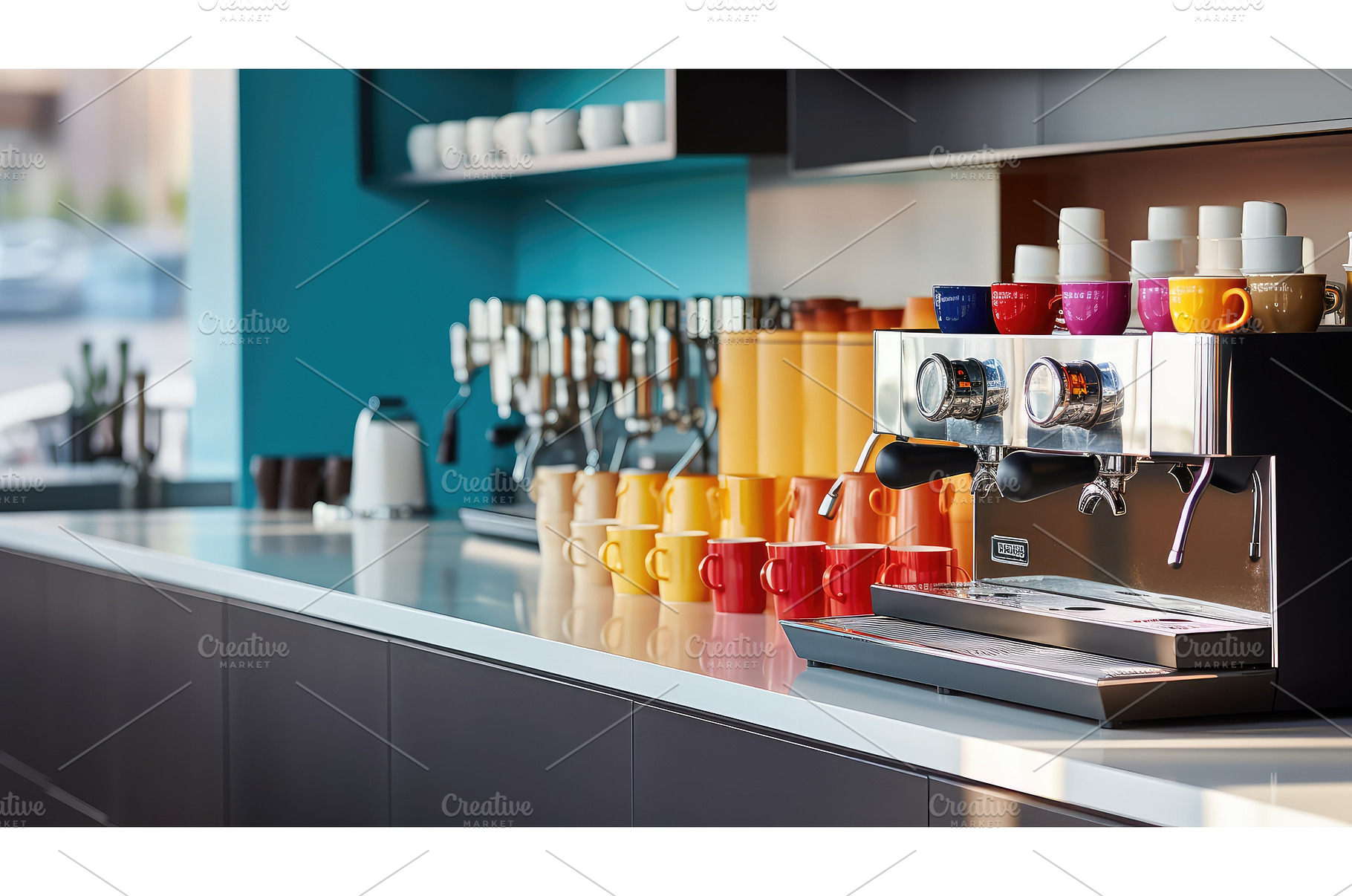 barista modern office cafe ai, an Arts & Entertainment Photo by pikepicture