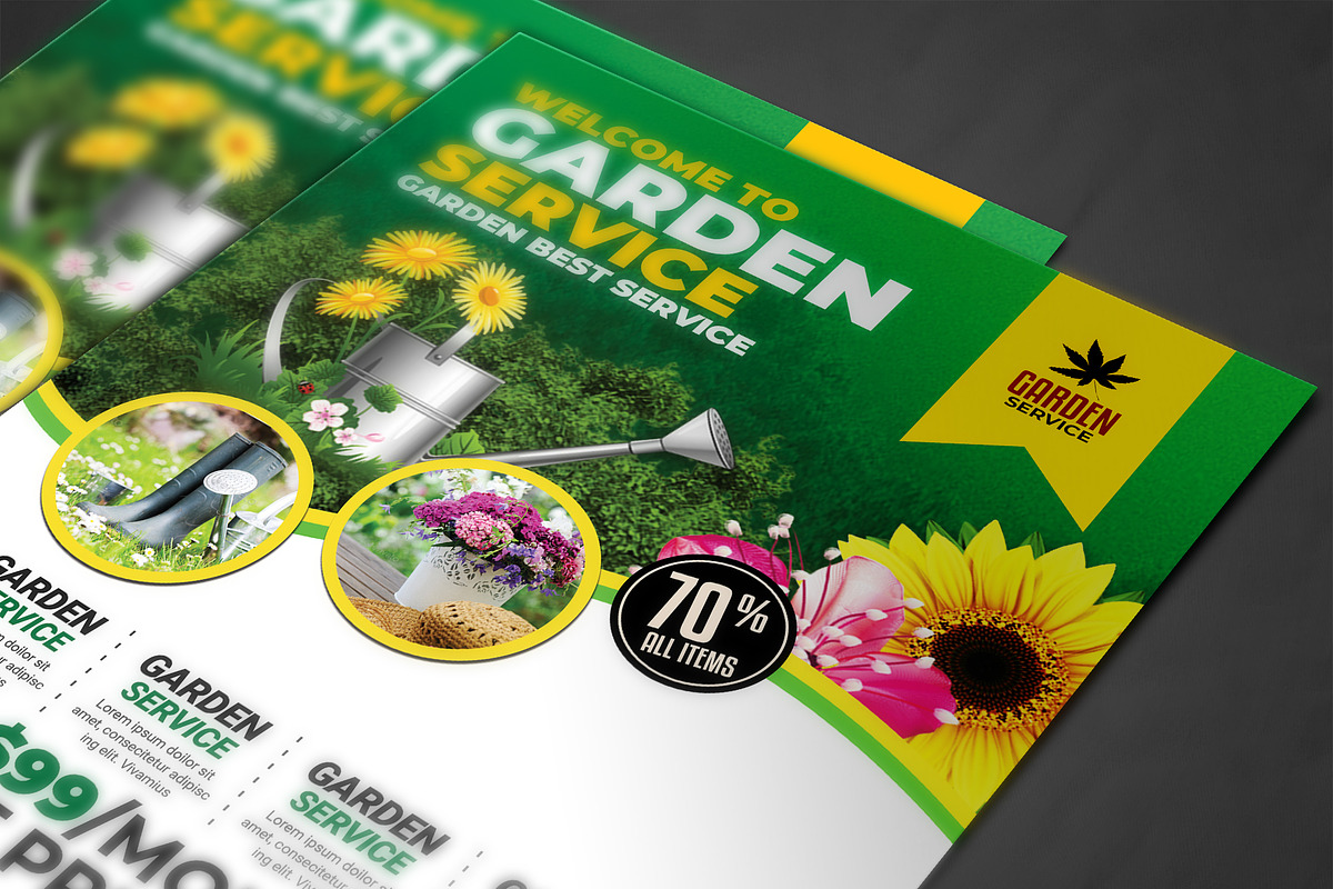 Garden Services Flyer Template, a Flyer Template by AfzaalGraphics (Photo 4 of 4)