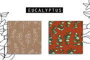 Eucalyptus Digital Paper Pack, a Pattern Graphic by Hand drawn Boutique (Thumbnail 2 of 9)